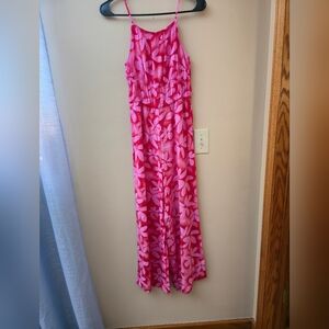 H&M Pink Floral Jumpsuit